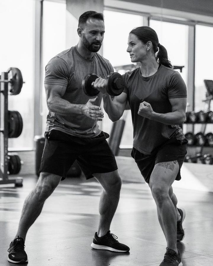 Monochrome training session photography